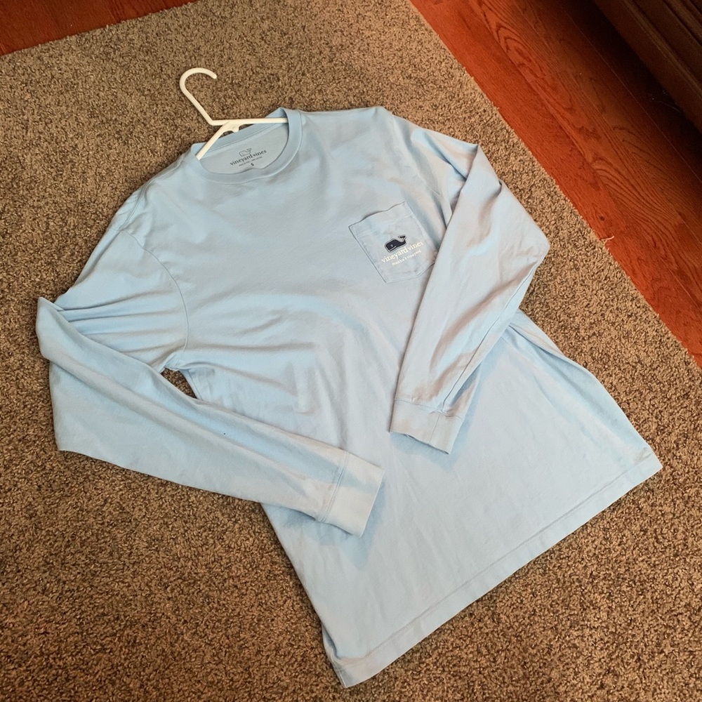 Light Blue Vineyard Vines Long Sleeve (Men’s Cut)